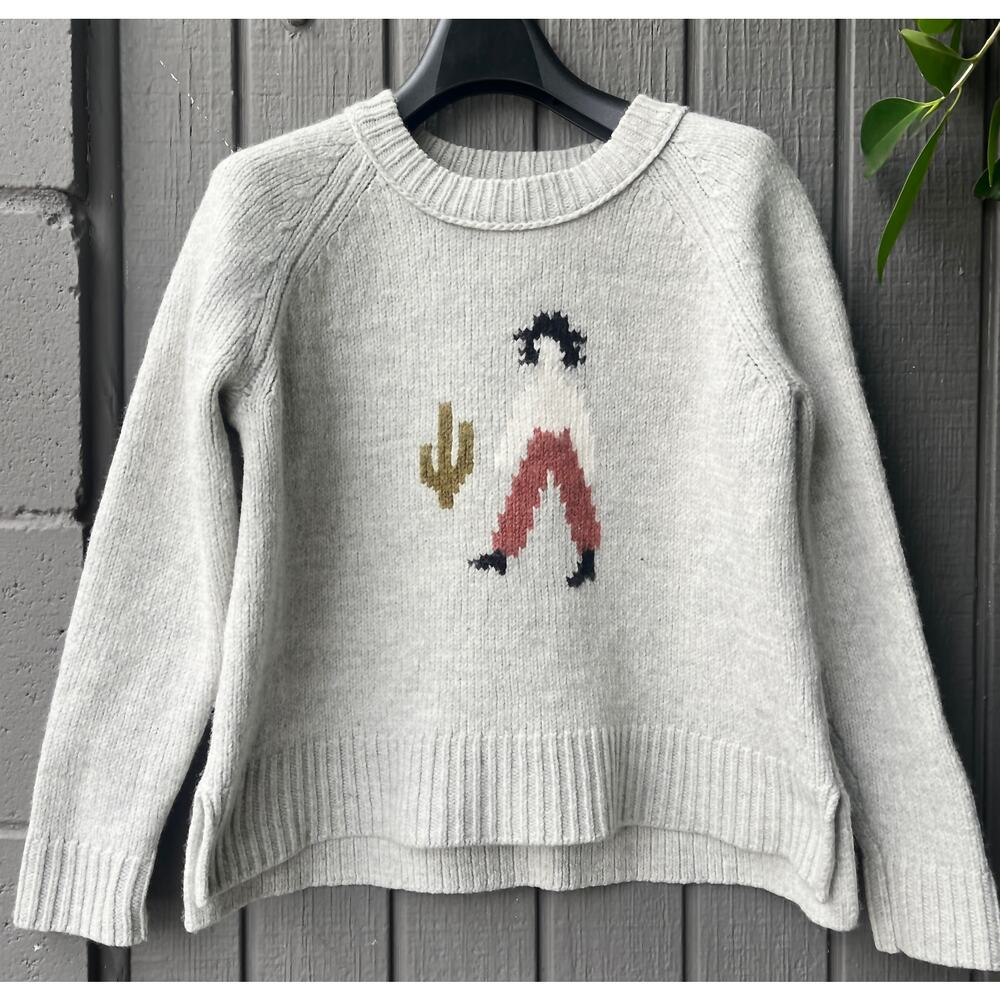 Madewell El Rancho Sweater Sz S Southwestern Intarsia Merino Wool Blend EUC
